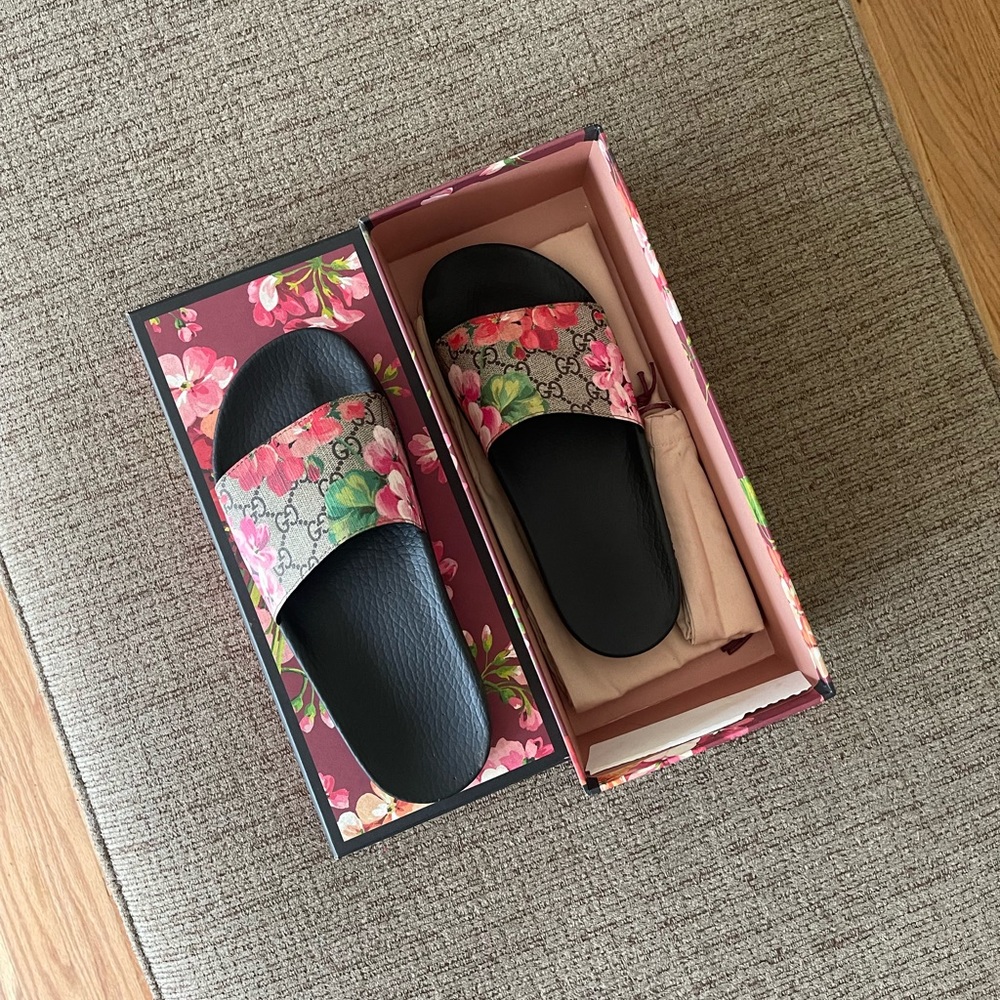 COPY - Floral Gucci Slides